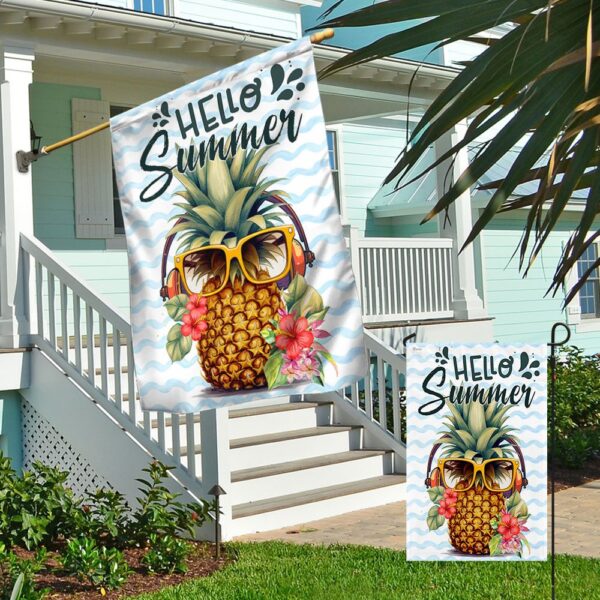 Hello Summer Pineapple Beach Flag TQN1412F - Image 4