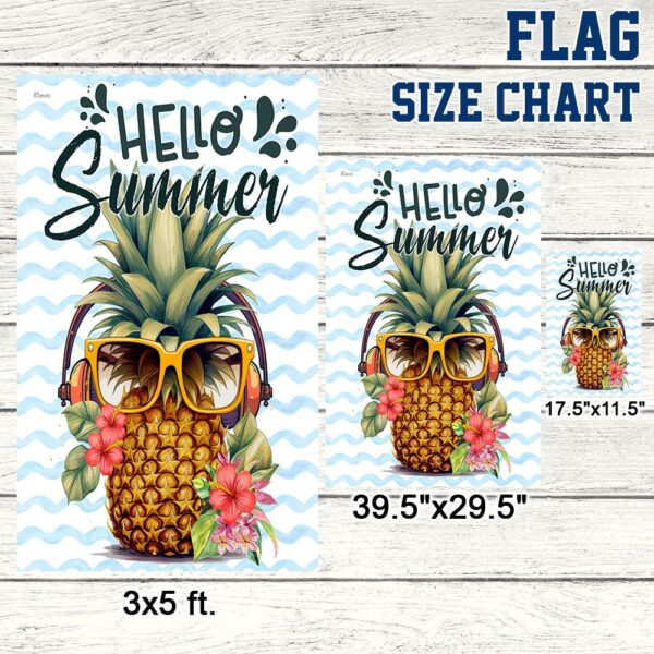 Hello Summer Pineapple Beach Flag TQN1412F - Image 7