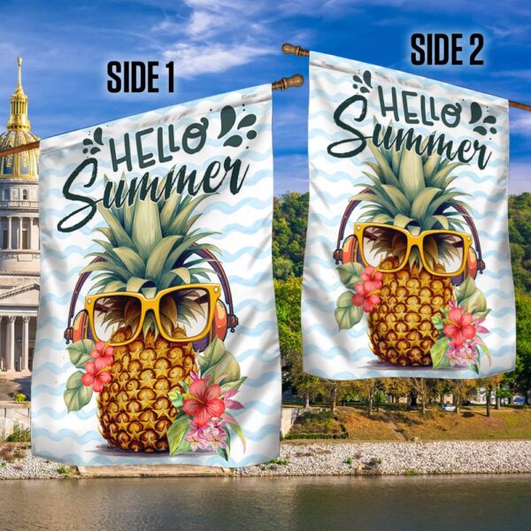 Hello Summer Pineapple Beach Flag TQN1412F - Image 3