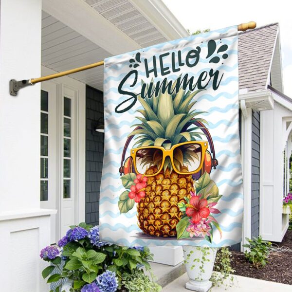 Hello Summer Pineapple Beach Flag TQN1412F - Image 2