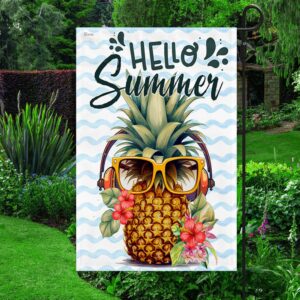 Hello Summer Pineapple Beach Flag TQN1412F