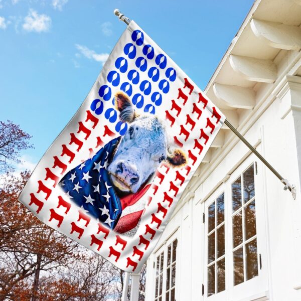 Hereford Cattle 4th of July Flag: Patriotic Cow Decor DBX1621Fv3 - Image 2