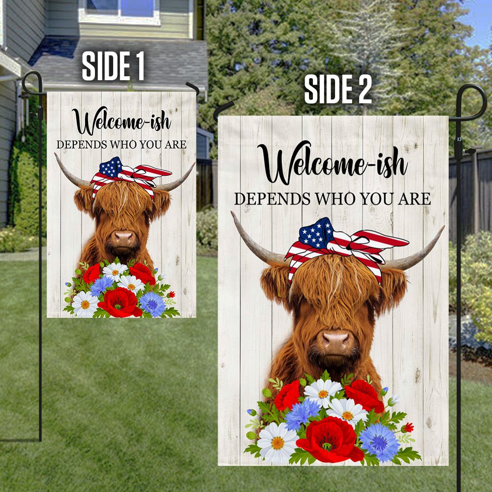 Highland Cow 4th of July Flag: Funny Independence Day Decor - Image 5