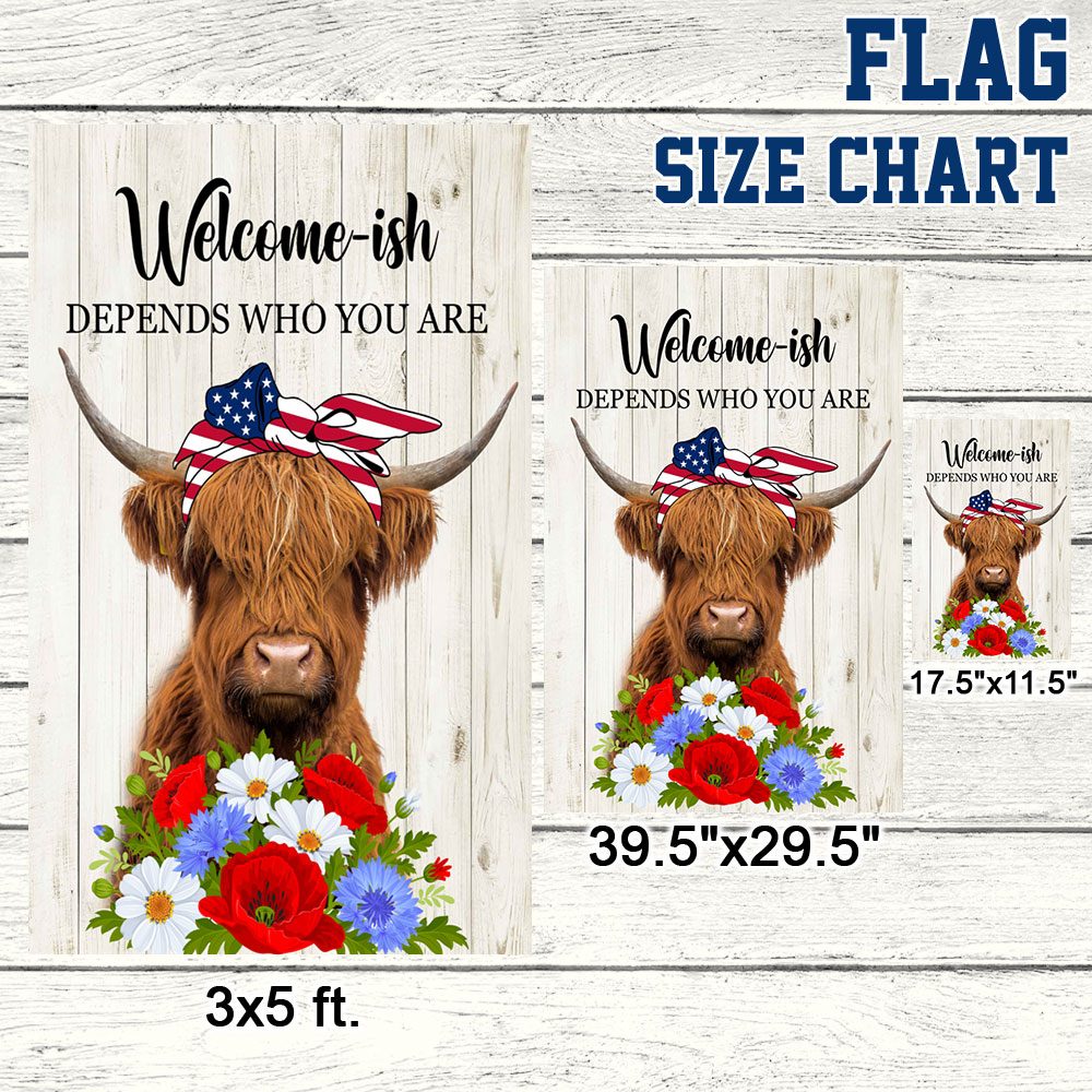 Highland Cow 4th of July Flag: Funny Independence Day Decor - Image 7