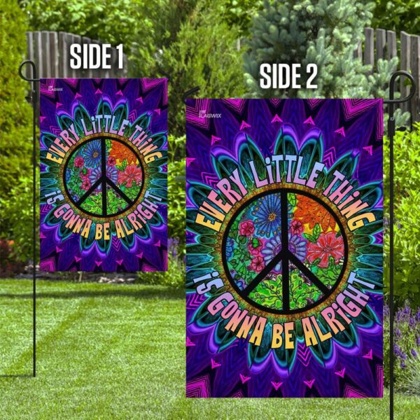 Hippie. Every Little Thing Is Gonna Be Alright Flag THB2170F - Image 10
