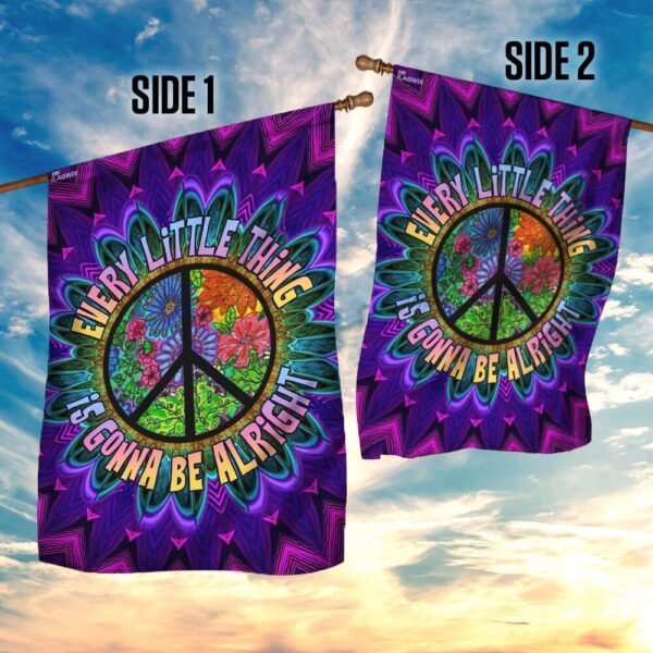 Hippie. Every Little Thing Is Gonna Be Alright Flag THB2170F - Image 5