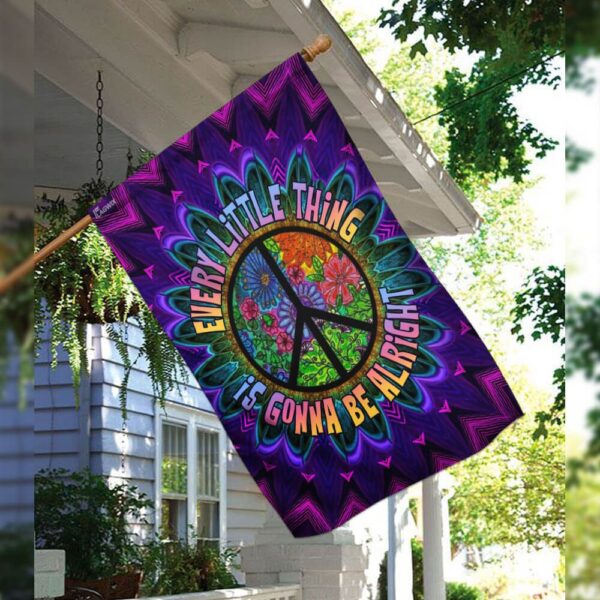 Hippie. Every Little Thing Is Gonna Be Alright Flag THB2170F - Image 3