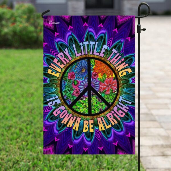 Hippie. Every Little Thing Is Gonna Be Alright Flag THB2170F - Image 6
