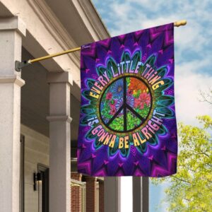 Hippie. Every Little Thing Is Gonna Be Alright Flag THB2170F