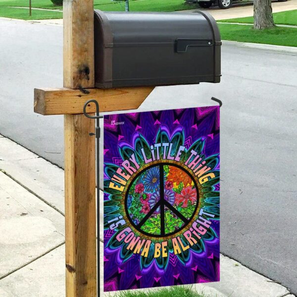 Hippie. Every Little Thing Is Gonna Be Alright Flag THB2170F - Image 9