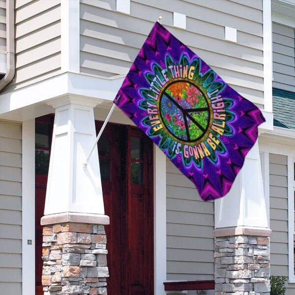 Hippie. Every Little Thing Is Gonna Be Alright Flag THB2170F - Image 4