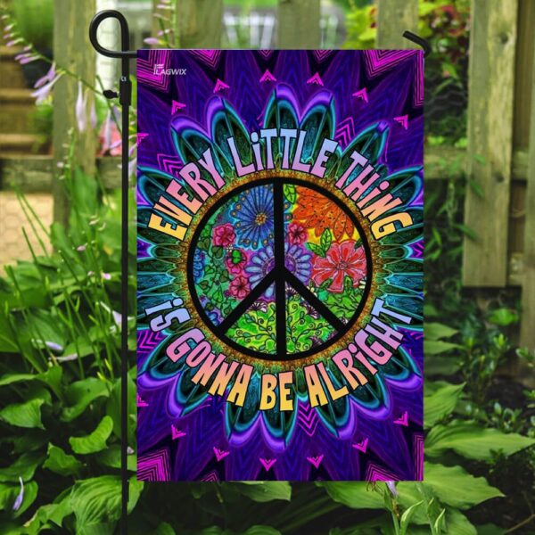 Hippie. Every Little Thing Is Gonna Be Alright Flag THB2170F - Image 7