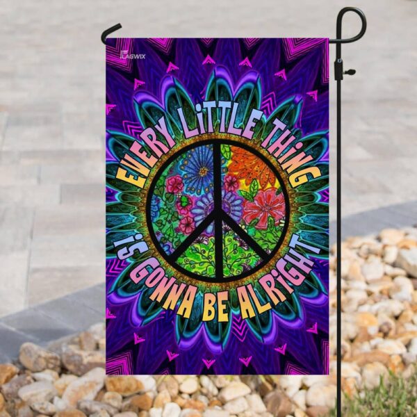 Hippie. Every Little Thing Is Gonna Be Alright Flag THB2170F - Image 8