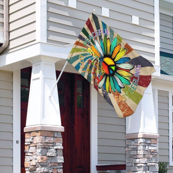 Peaceful Easy Feeling Hippie Flag - Image 4