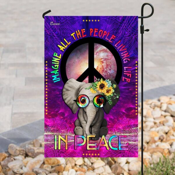 Hippie Peace Flag: Imagine All People Living in Peace (THB2163F2) - Image 8