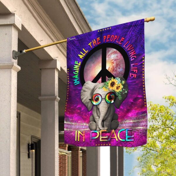 Hippie Peace Flag: Imagine All People Living in Peace (THB2163F2)