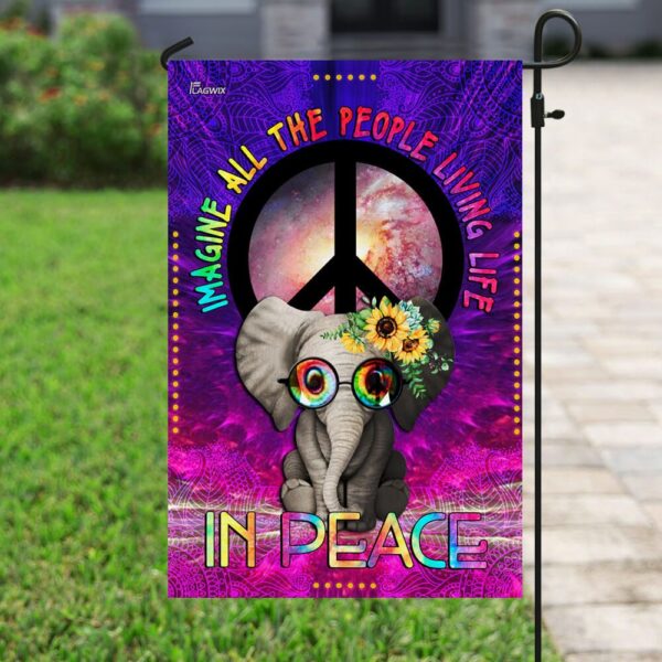Hippie Peace Flag: Imagine All People Living in Peace (THB2163F2) - Image 6