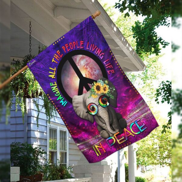 Hippie Peace Flag: Imagine All People Living in Peace (THB2163F2) - Image 3