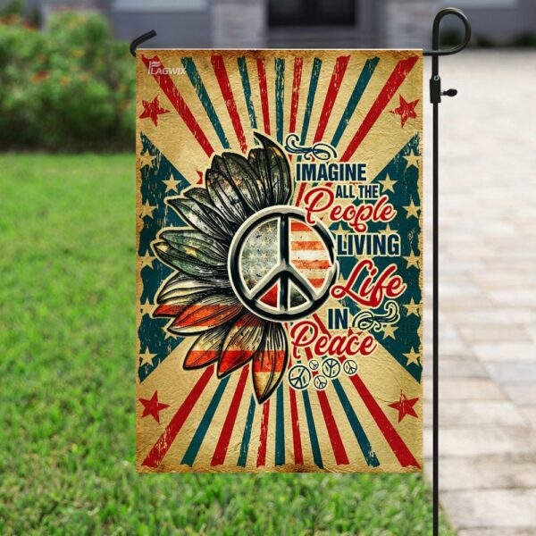 Hippie Peace Flag: Imagine All People Living in Peace (THH2296F) - Image 6