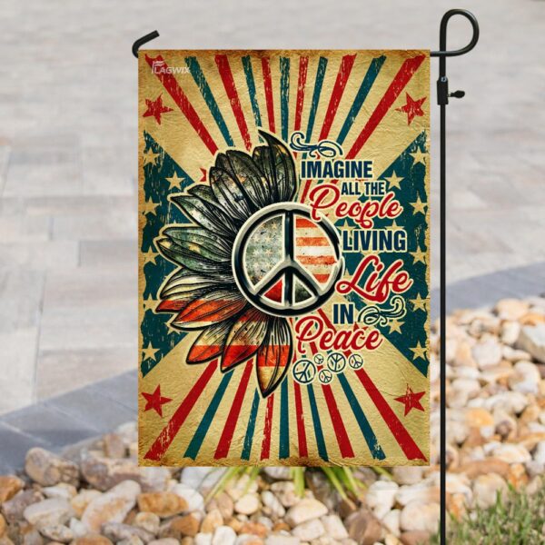 Hippie Peace Flag: Imagine All People Living in Peace (THH2296F) - Image 8