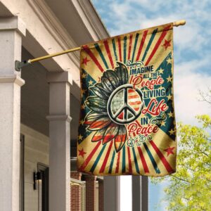 Hippie Peace Flag: Imagine All People Living in Peace (THH2296F)