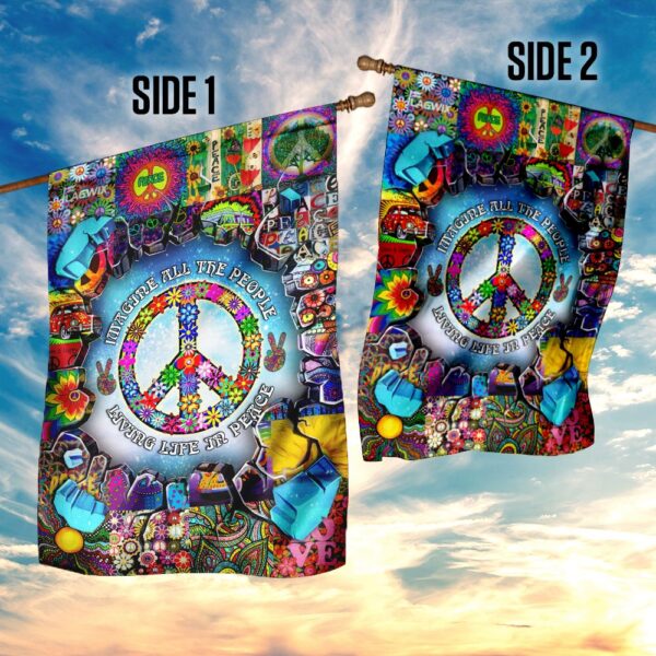 Hippie Peace Flag: Imagine All People Living in Peace (THH2343F) - Image 5