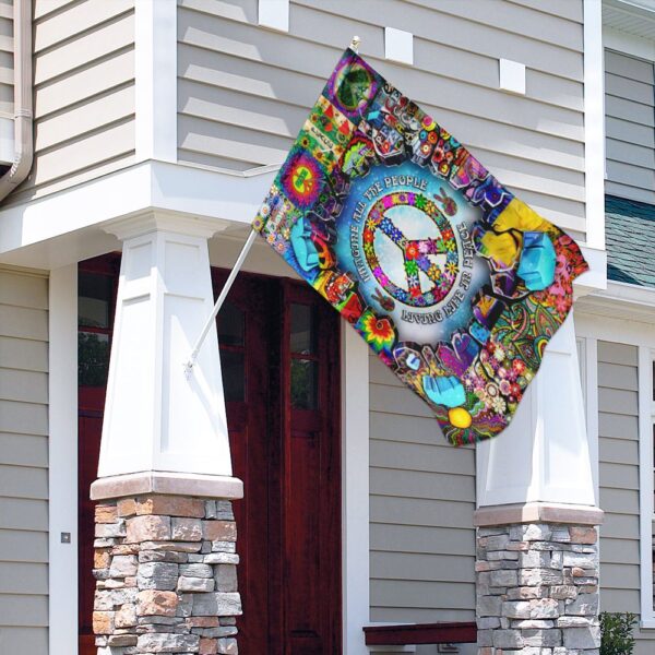 Hippie Peace Flag: Imagine All People Living in Peace (THH2343F) - Image 4
