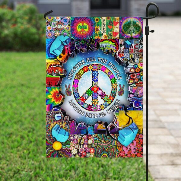 Hippie Peace Flag: Imagine All People Living in Peace (THH2343F) - Image 6