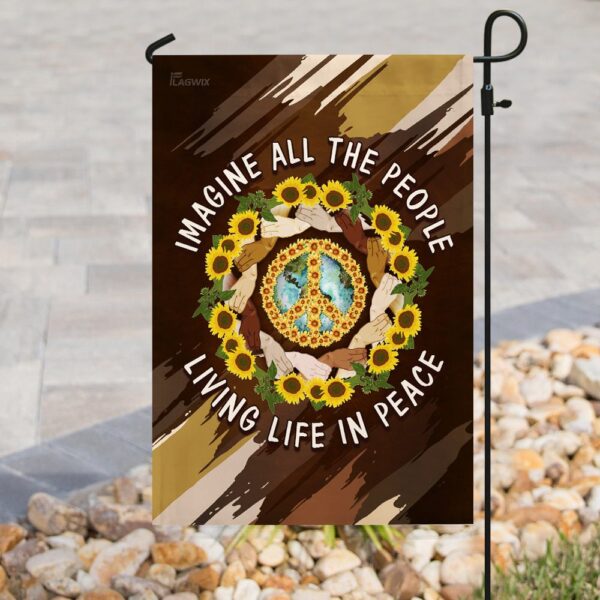 Hippie Peace Flag: Imagine All People Living in Peace (THH2356F) - Image 8