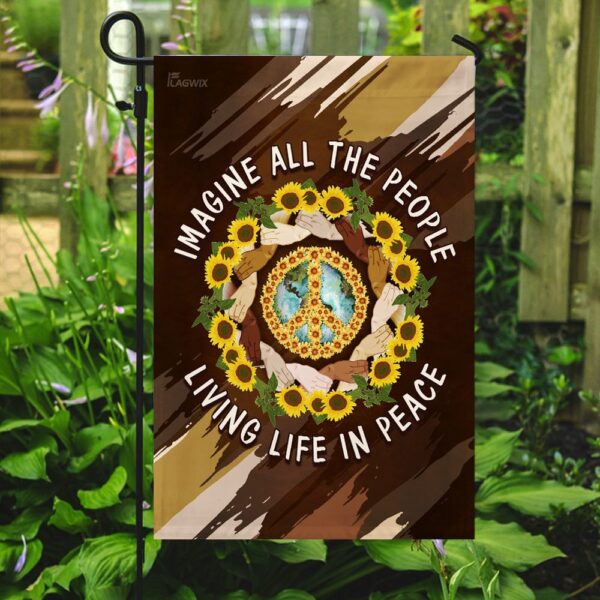 Hippie Peace Flag: Imagine All People Living in Peace (THH2356F) - Image 7
