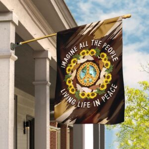 Hippie Peace Flag: Imagine All People Living in Peace (THH2356F)