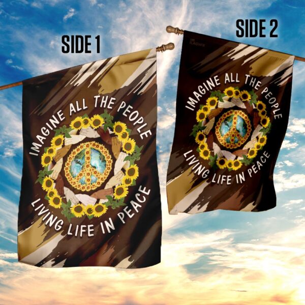 Hippie Peace Flag: Imagine All People Living in Peace (THH2356F) - Image 5