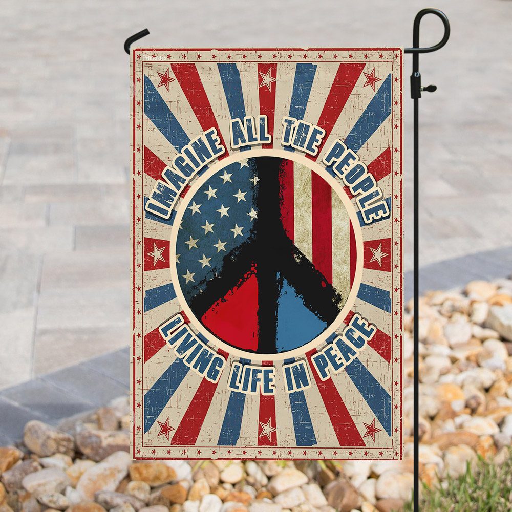 Hippie Peace Flag: Imagine All People Living in Peace (THN2175F) - Image 8