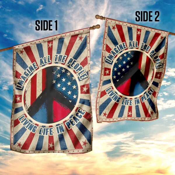 Hippie. Imagine All The People Living Life In Peace Flag THN2175F - Image 5