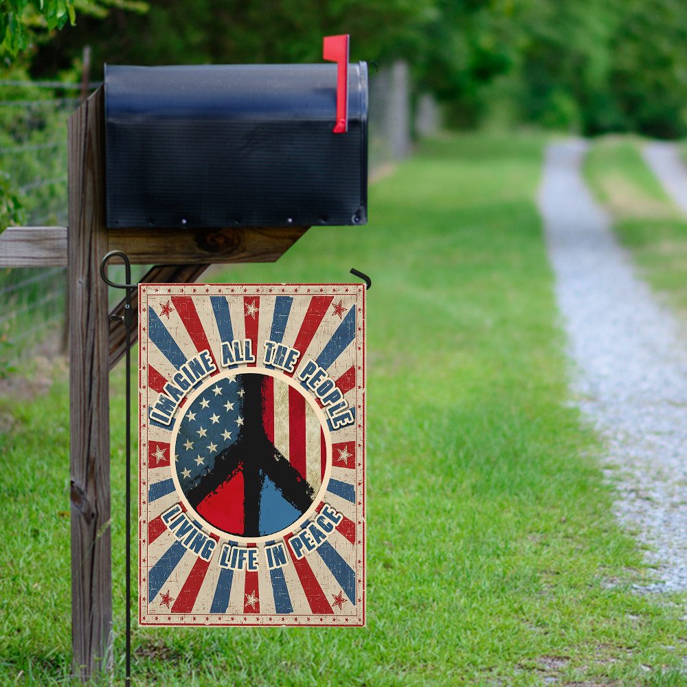 Hippie Peace Flag: Imagine All People Living in Peace (THN2175F) - Image 9