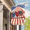 Hippie. Peace Love America Flag THB2176F