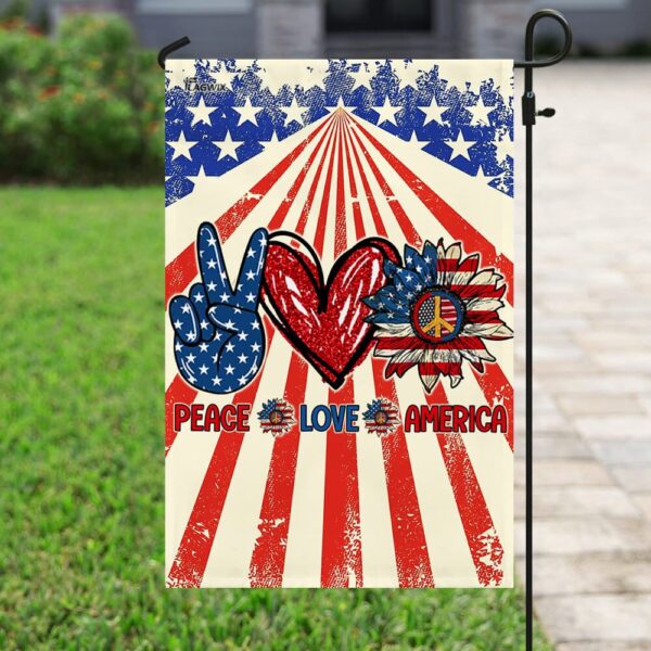 Hippie. Peace Love America Flag THB2176F - Image 6