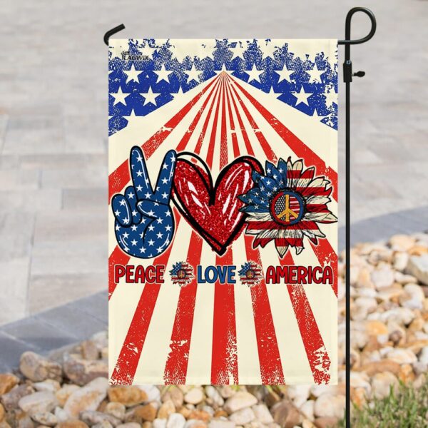 Hippie. Peace Love America Flag THB2176F - Image 8