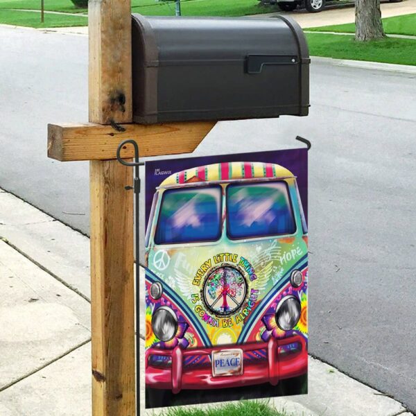 Hippie Bus. Every Little Thing Is Gonna Be Alright Flag THB2191F - Image 9