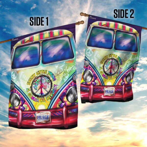 Hippie Bus. Every Little Thing Is Gonna Be Alright Flag THB2191F - Image 5