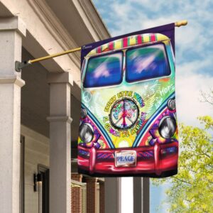 Hippie Bus. Every Little Thing Is Gonna Be Alright Flag THB2191F
