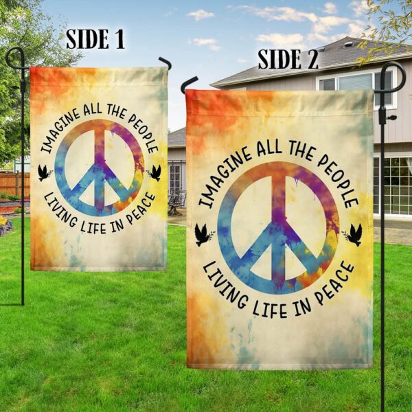 Hippie Peace Flag: Imagine All People Living in Peace (TQN1372F) - Image 5
