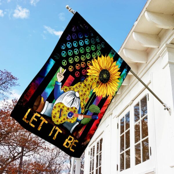 Hippie Gnome Let It Be Flag: Bohemian Garden Decor THH2450F - Image 2