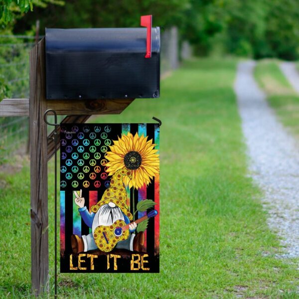 Hippie Gnome Let It Be Flag: Bohemian Garden Decor THH2450F - Image 9