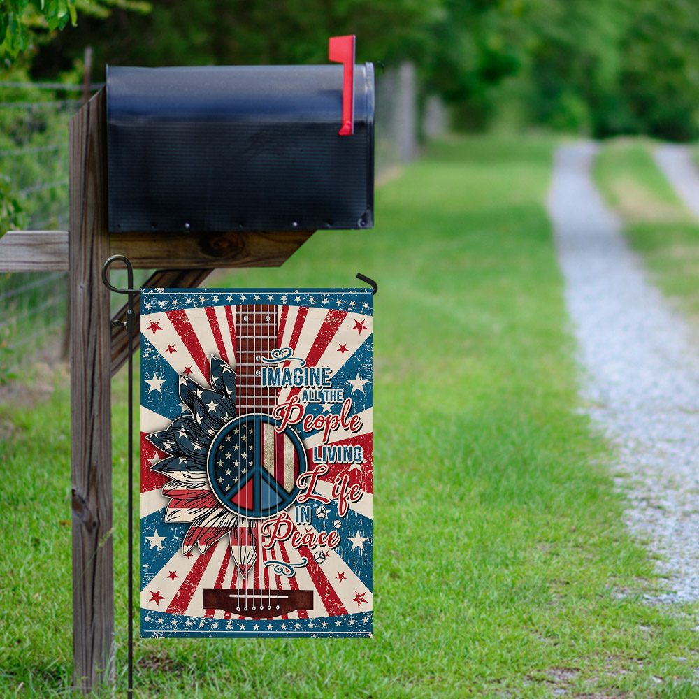 Hippie Peace Flag: Imagine All People Living in Peace (TRN246F) - Image 9