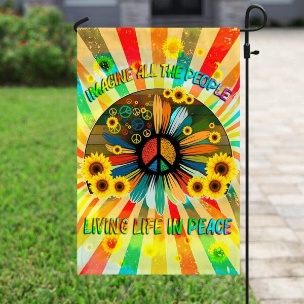 Hippie Peace Flag PSL209Fv3: Vibrant Psychedelic Tapestry