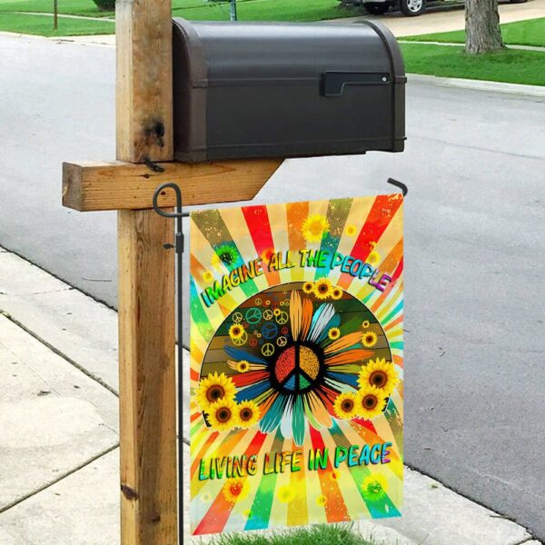 Hippie Peace Flag PSL209Fv3: Vibrant Psychedelic Tapestry - Image 4