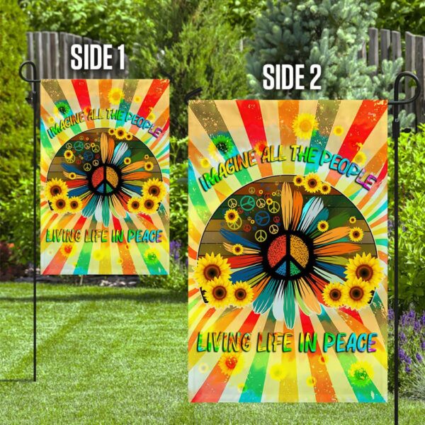 Hippie Peace Flag PSL209Fv3: Vibrant Psychedelic Tapestry - Image 5