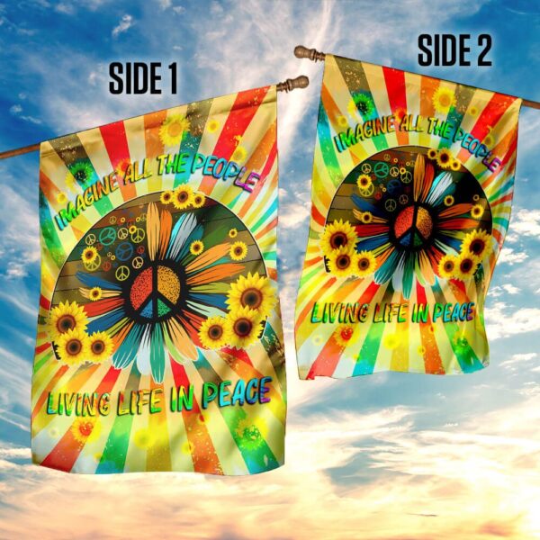 Hippie Peace Flag PSL209Fv3: Vibrant Psychedelic Tapestry - Image 10