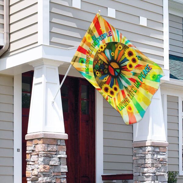 Hippie Peace Flag PSL209Fv3: Vibrant Psychedelic Tapestry - Image 9